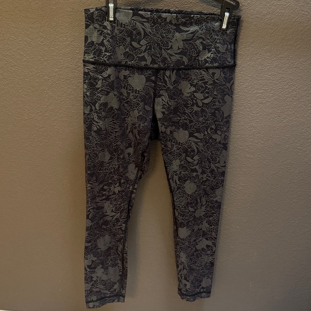 Limited Edition Lululemon Black Floral Leggings